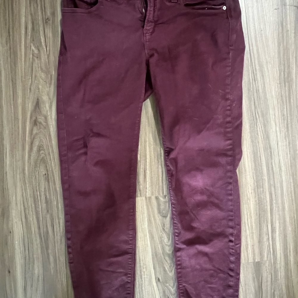 STYLUS Skinny Ankle Jeans - Wine